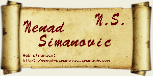 Nenad Simanović vizit kartica